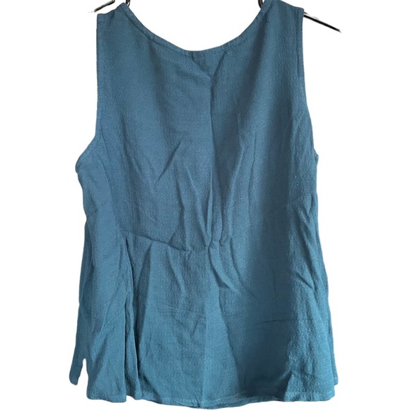 Eileen Fisher petite size PS teal tank top - Picture 4 of 4